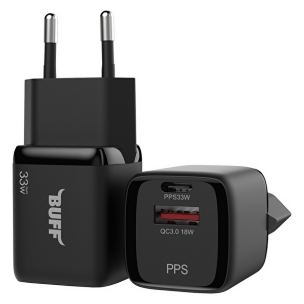 buff-33w-hizli-sarj-3-port-sarj-adaptoru-2-1 Buff 33W Hızlı Şarj 3 Port Şarj Adaptörü