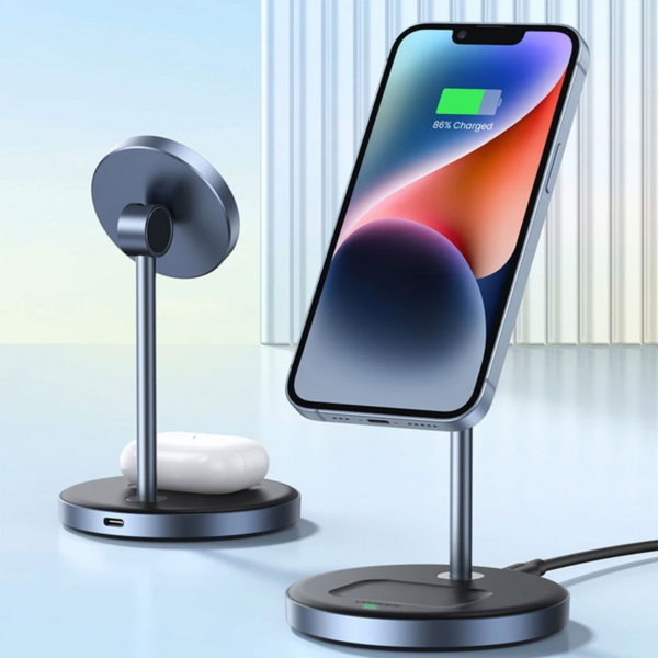 ugreen-2si-1-arada-20w-magsafe-kablosuz-sarj-standi-2-1 Ugreen 2'si 1 Arada 20W MagSafe Kablosuz Şarj Standı